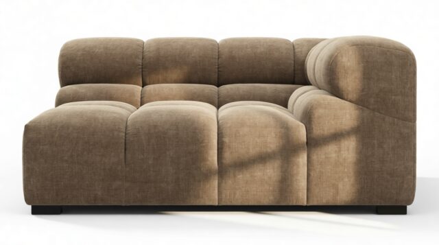 The Tufty – Cappuccino Brown Chenille, Large Corner (Right)