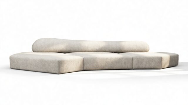 The On the Rocks – Dove Textured Chenille, Three Seater (Left)
