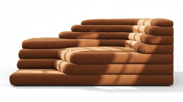 The Terrazza – Burnt Orange Vegan Suede, Right Arm