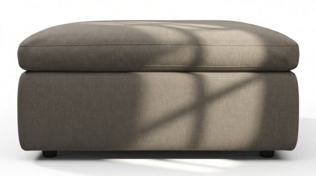 The Ciel – Coffee Brushed Weave, Ottoman