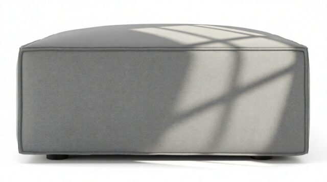 The Arlesia – Harbor Gray Flat Weave, Ottoman