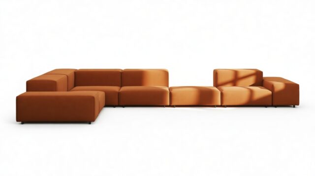 The Extrasoft – Burnt Orange Velvet, Large Corner (Left)