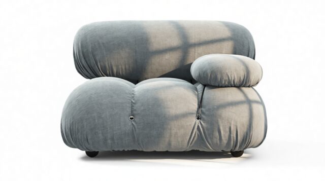 The Bellini – Cerulean Chenille, Right Arm