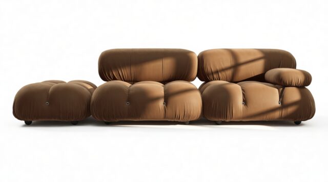 The Bellini – Mocha Velvet, Open End Sofa (Left)