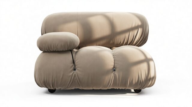 The Bellini – Greige Velvet, Left Arm