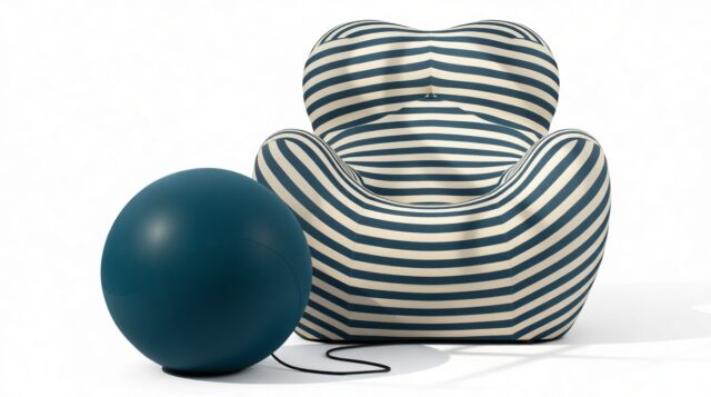 The Up – Teal Stripe with Teal Ball