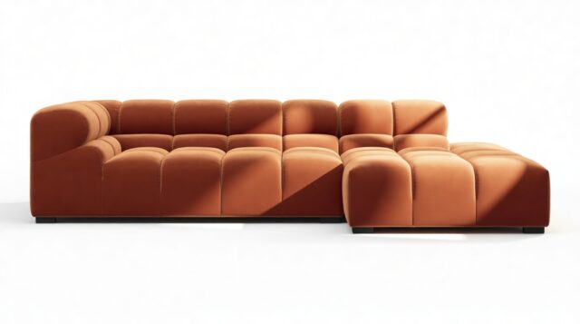 The Tufty – Spice Velvet, Small L (Right) – Sectional