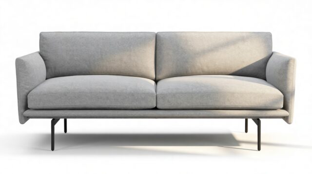 The Outline – Light Gray Wool, Two Seater