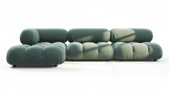The Bellini – Jadeite Luxe Velvet, Sectional (Left Chaise)