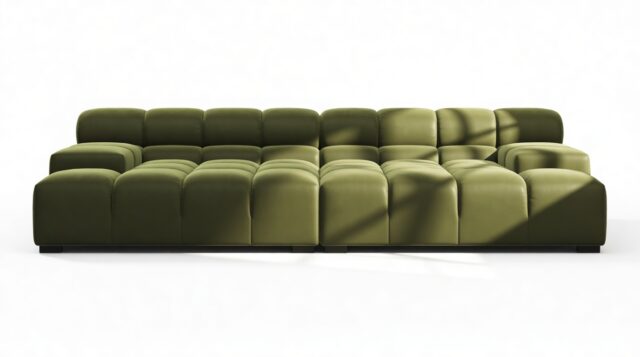 The Tufty – Thyme Luxe Velvet, Extra Deep Sofa – Sectional