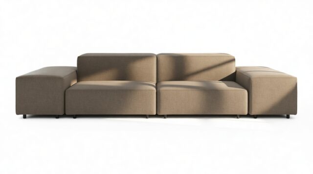 The Extrasoft – Coffee Brushed Weave, Two Seater Sofa