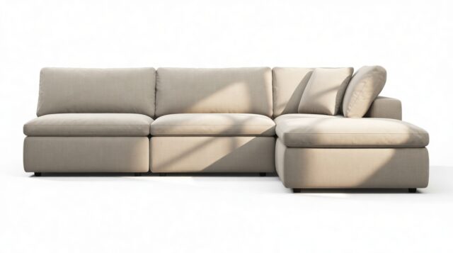 The Ciel – Beige Linen, Sectional (Right Chaise)