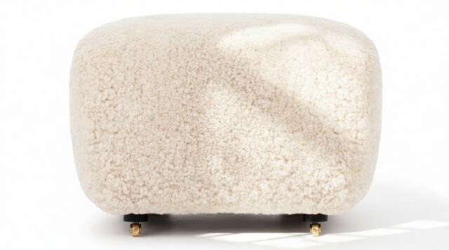 The Tired Man – Natural Luxe Sheepskin, Ottoman