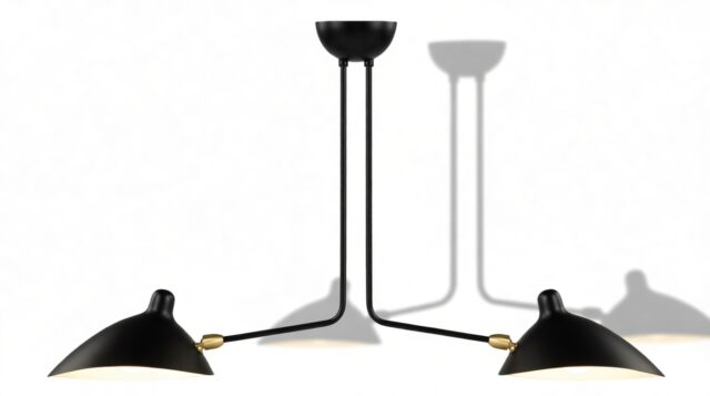 The Mouille – Black, 2 Arm Ceiling Lamp
