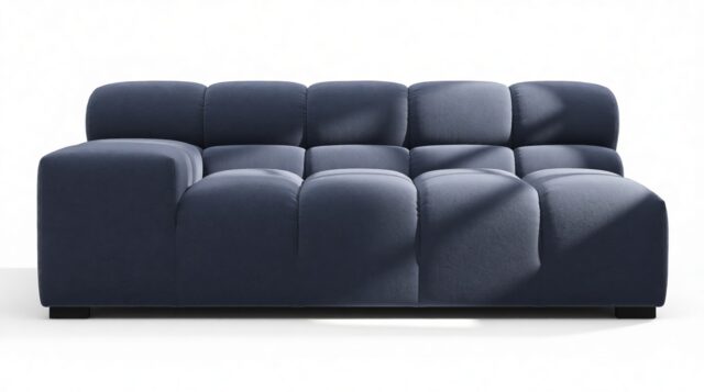 The Tufty – Royal Blue Wool, Extra Large Armrest (Left)