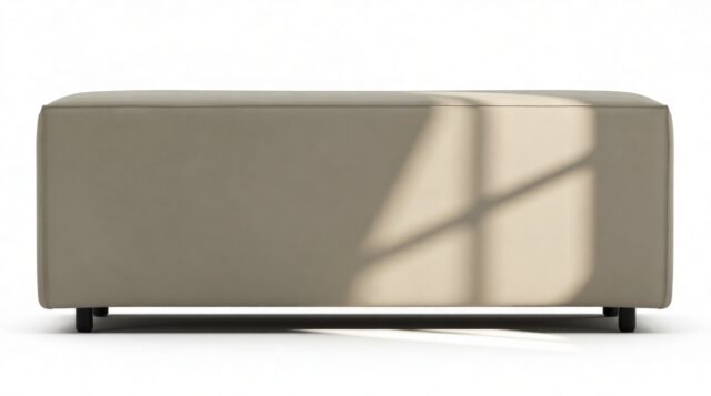 The Extrasoft – Beige Gray Vegan Leather, L Armrest