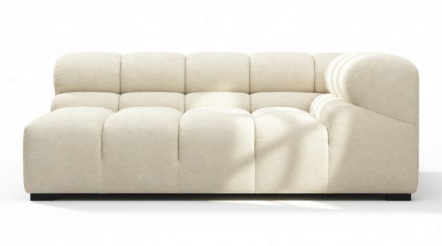 The Tufty – Eggshell Boucle, Extra Large Corner (Right)