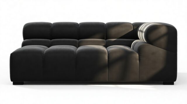 The Tufty – Black Velvet, Extra Large Corner (Right)