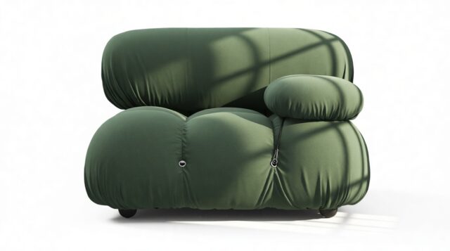 The Bellini – Evergreen Brushed Weave, Right Arm