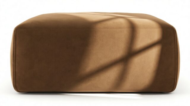 The Le Mura – Brown Vegan Suede, Ottoman
