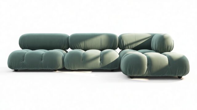 The Bellini – Jadeite Luxe Velvet, Sectional (Right Chaise)