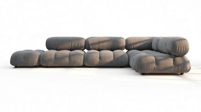 The Bellini – Gray Boucle, Sectional (Right Corner)