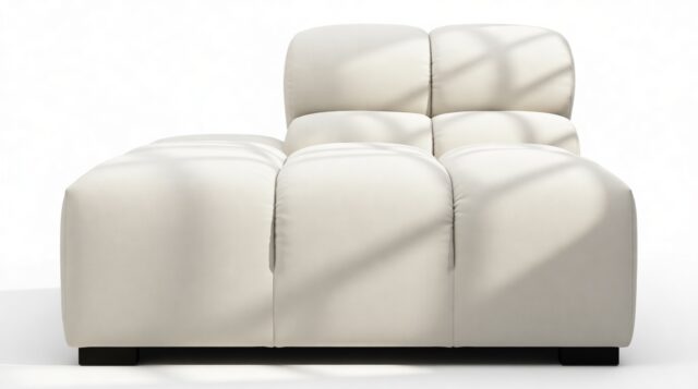 The Tufty – Oatmeal Brushed Weave, End Armless (Left)