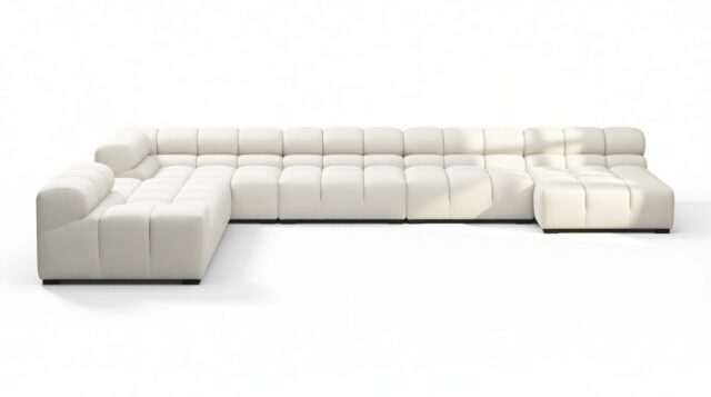 The Tufty – Oatmeal Brushed Weave, Extra Large Corner (Left) – Sectional