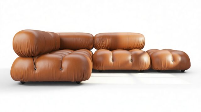 The Bellini – Tan Premium Leather, Sectional (Small Left Corner)