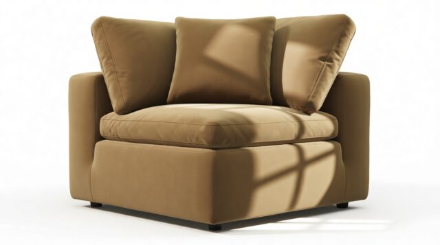 The Ciel – Old Gold Velvet, Corner Module