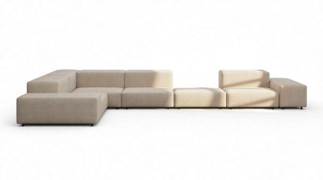 The Extrasoft – Biscotti Brushed Weave, Large Corner (Left)