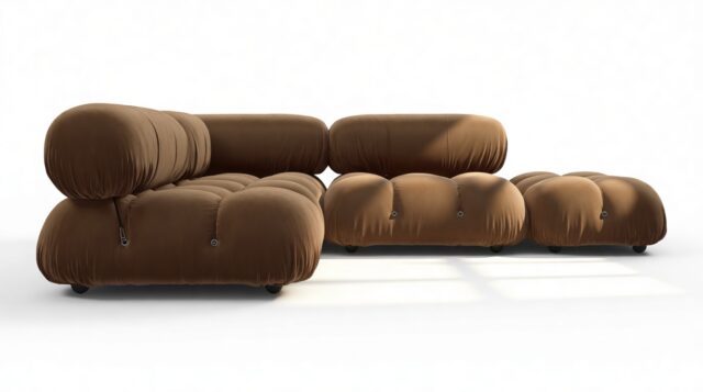The Bellini – Mocha Velvet, Sectional (Small Left Corner)