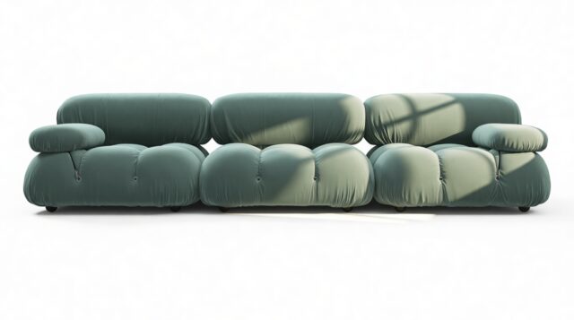 The Bellini – Jadeite Luxe Velvet, Three Seater Sofa
