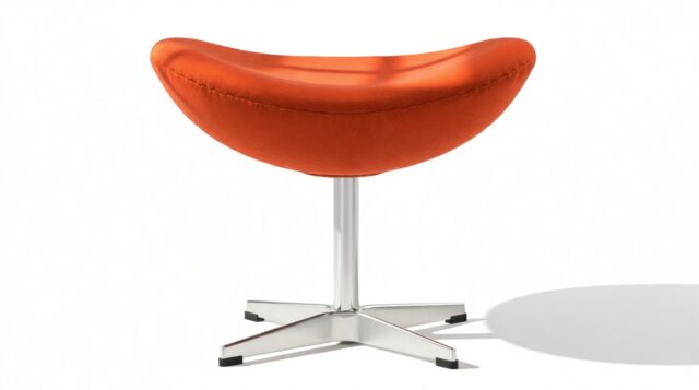 The Jacobsen – Burnt Orange Wool, Ottoman