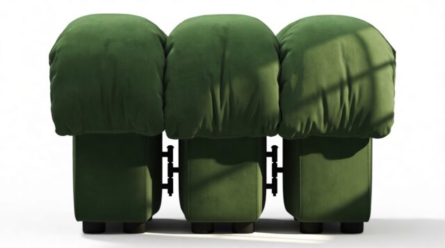 The DS 600 – Tarragon Vegan Suede, Ottoman