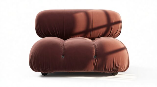 The Bellini – Maroon Velvet, Armless Module