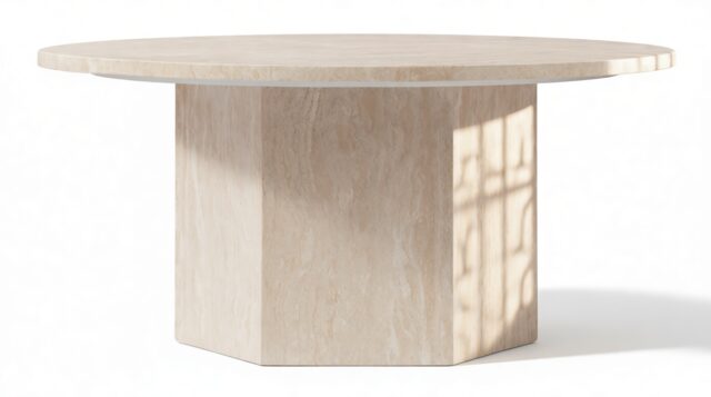 The Saga – Travertine, Medium Coffee Table