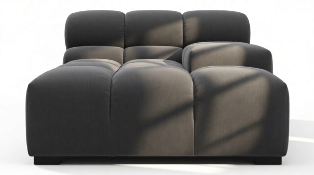 The Tufty – Ink Brushed Weave, Deep Armrest (Right)