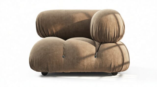 The Bellini – Cappuccino Brown Chenille, Right Corner