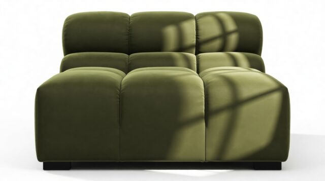 The Tufty – Thyme Luxe Velvet, Armless Module