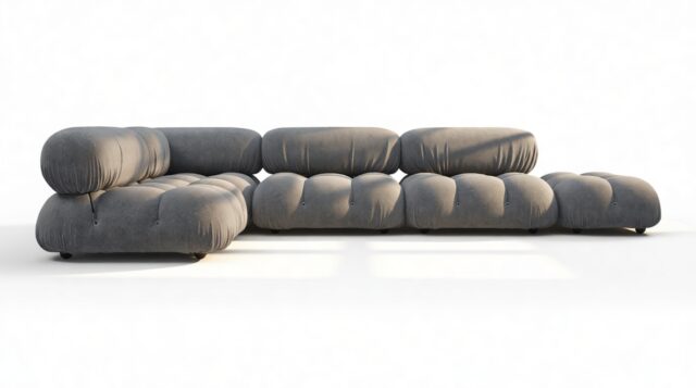 The Bellini – Gray Boucle, Sectional (Left Corner)