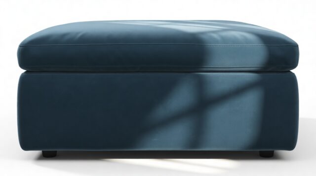 The Ciel – Prussian Blue Luxe Velvet, Ottoman