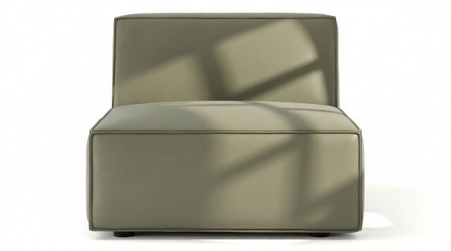 The Arlesia – Sage Vegan Suede, Armless Module