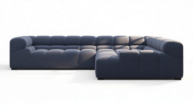 The Tufty – Royal Blue Wool, Corner (Right) – Sectional