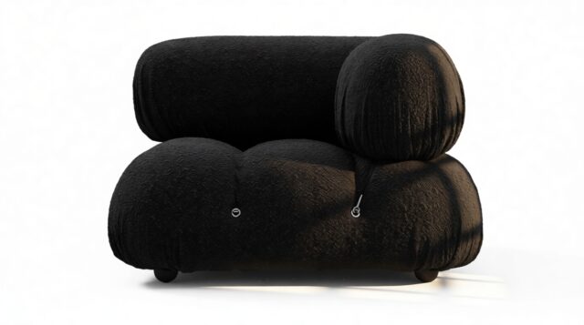 The Bellini – Black Boucle, Right Corner