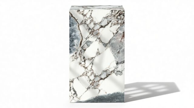 The Plinth – Modellato Marble, Side Table