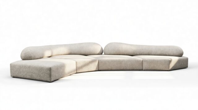 The On the Rocks – Dove Textured Chenille, Corner Sectional (Left)