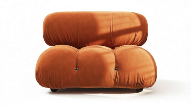 The Bellini – Apricot Velvet, Armless Module