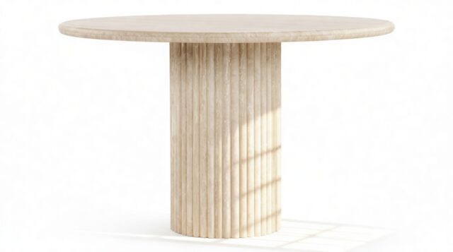 The Kronos – Travertine, 47in Dining Table