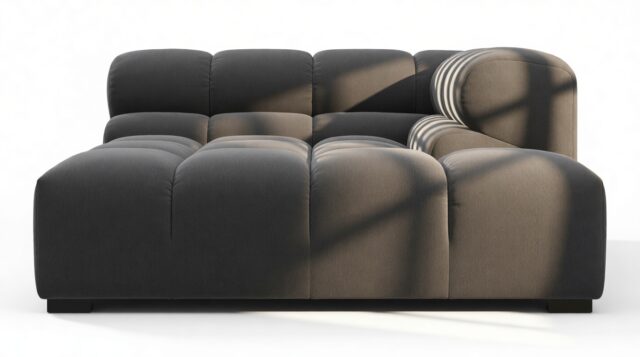 The Tufty – Ink Brushed Weave, Deep Corner Half (Right)